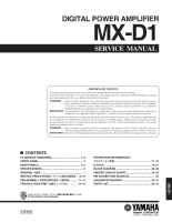 Yamaha MXD-1 - Service Manual 